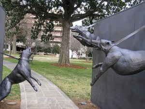 Sculpture of Dog Attack, Kelly-Ingram Park
